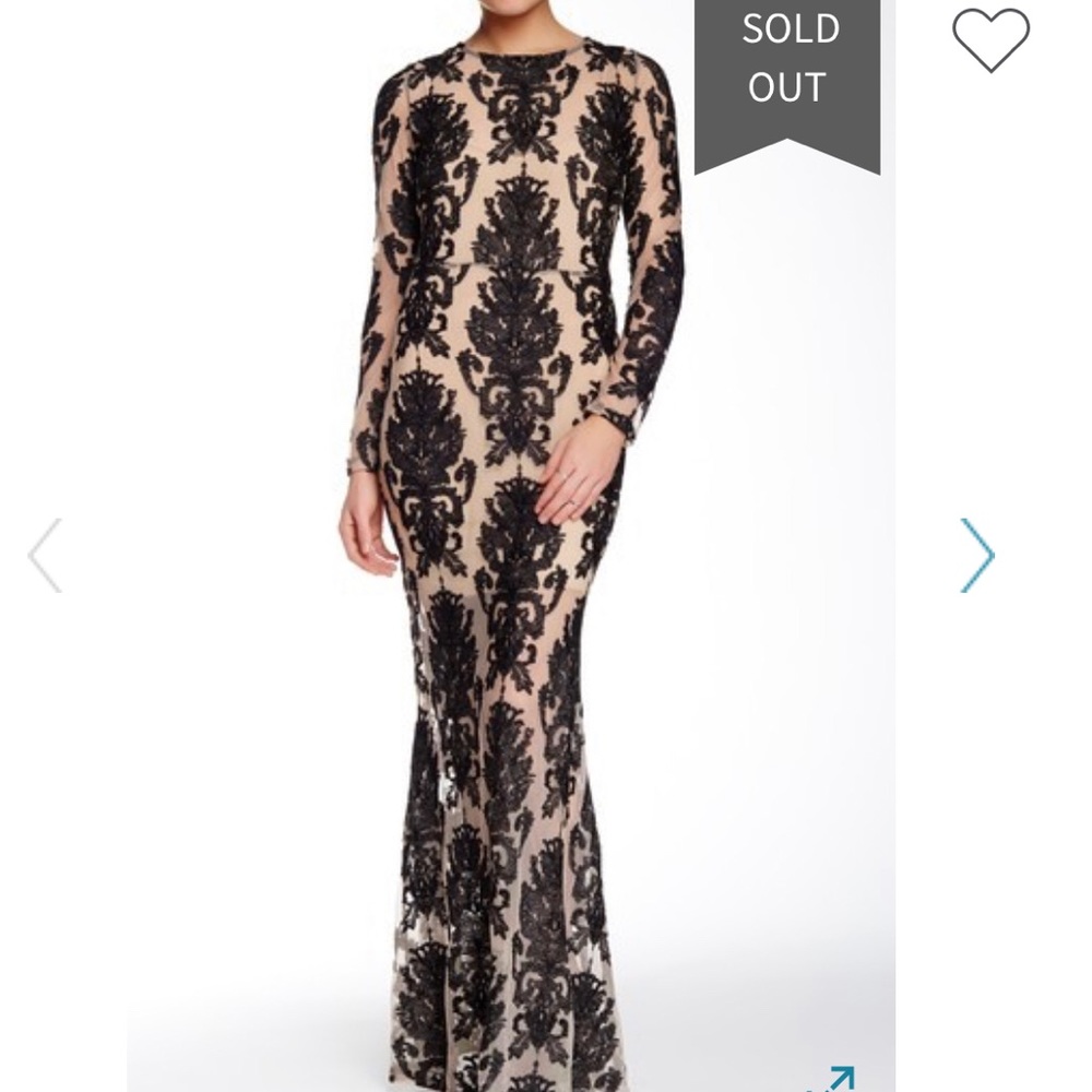 For Love And Lemons Black and Cream Maxi Dress